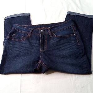 Faded Glory Dark Capri Blue Jeans Size 10